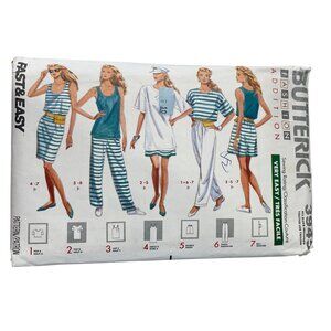 Butterick 3945 Sewing Pattern Misses Top Dress Shorts Pants & Belt All Sizes CUT